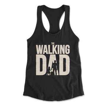 The Walking Dad Womens Racerback Tank in Black color